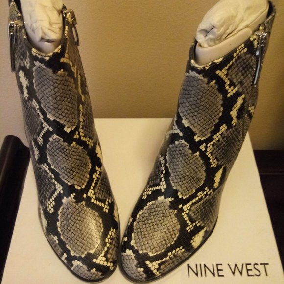 nine west snake booties